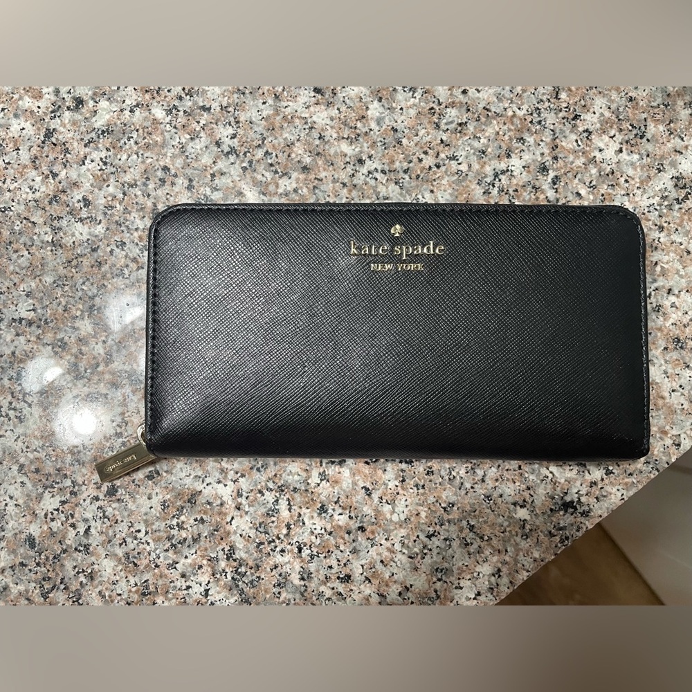 Kate Spade Black Zip-Around Wallet